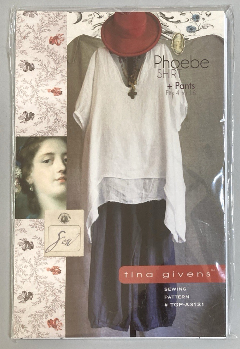 Tina Givens Phoebe Shirt + Pants TGP-A3121 Sewing Pattern Sz S-XL 4-16 UNCUT NOS
